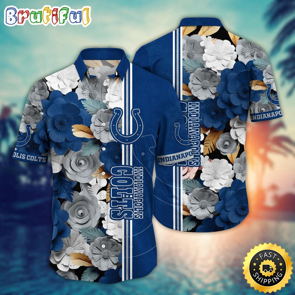 Indianapolis Colts Hawaii Shirt Flower Laid Back Hawaiian Charm