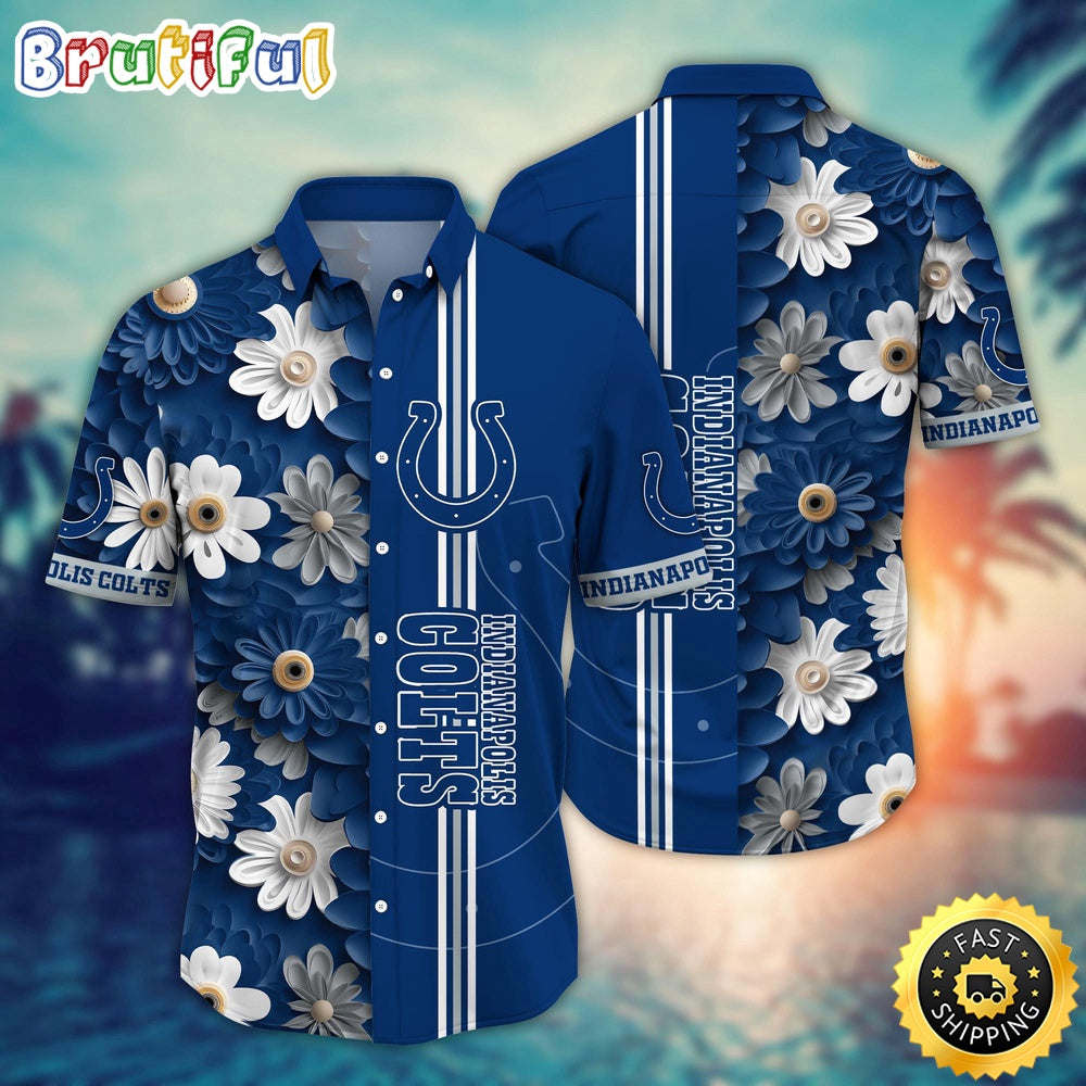 Indianapolis Colts Hawaii Shirt Flower Sporty And Stylish