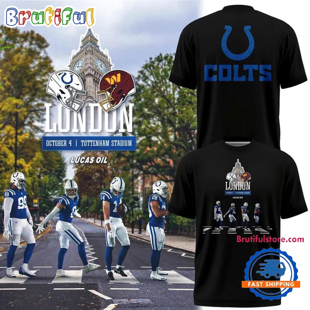 Indianapolis Colts Heading to London 2026 Limited Edition Black T Shirt