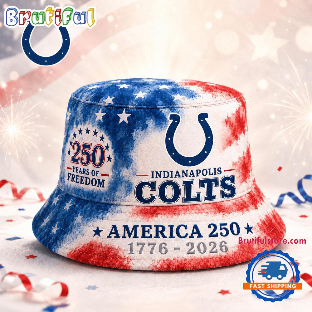 Indianapolis Colts NFL Ameica 250 Years Of Freedom Bucket Hat