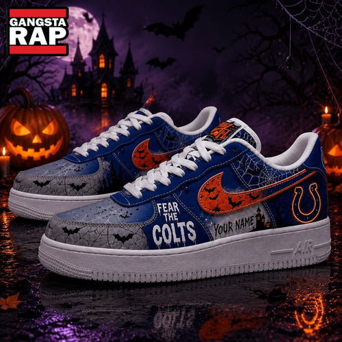 Indianapolis Colts NFL Fear The Team Halloween Air Force 1 Shoes Sneakers