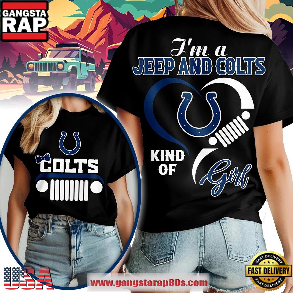 Indianapolis Colts NFL Jeep Girl Women’s Black Shirt