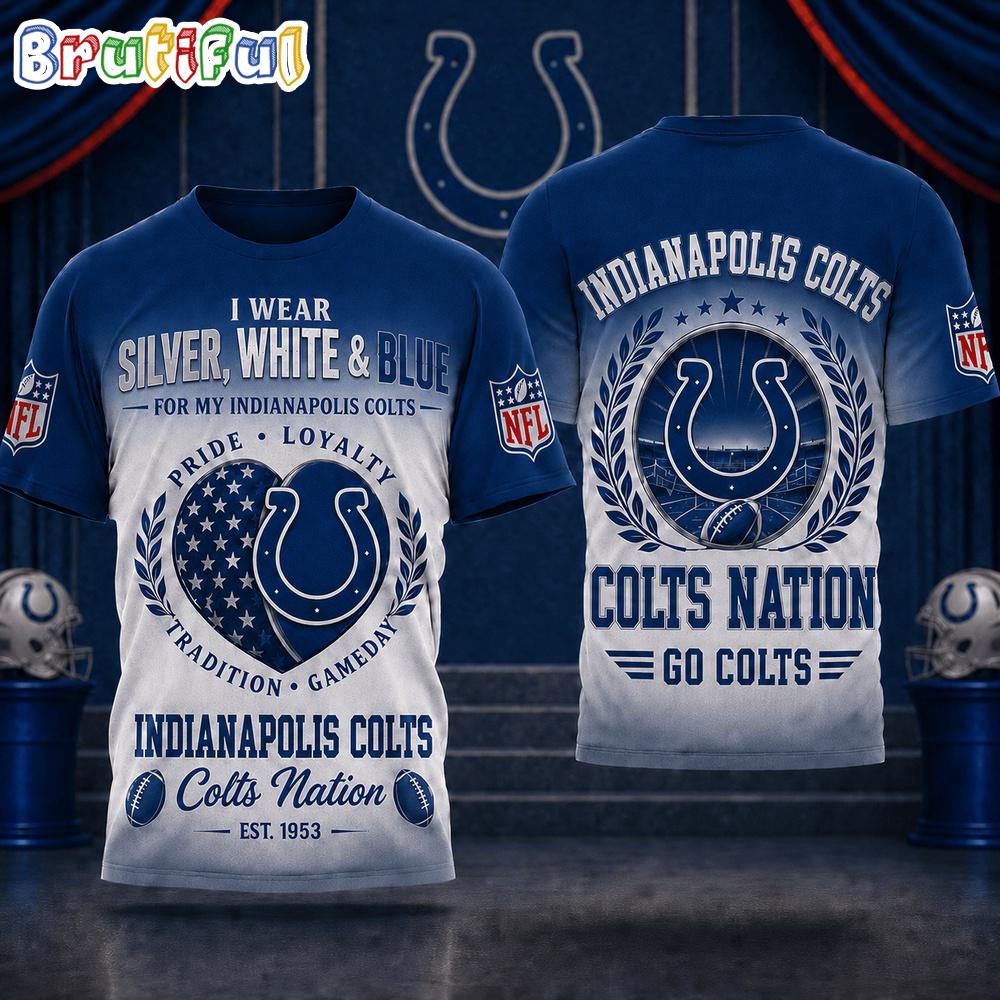 Indianapolis Colts NFL Pride Loyalty Tradition 3D Shirt