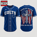 Indianapolis Colts NFL Stand For The Flag Kneel For The Cross Baseball Jersey Shirt
