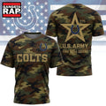 Indianapolis Colts NFL Veterans US Army Camo New Design 3D Shirt , Football New Design Shirt