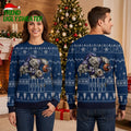 Indianapolis Colts Rushing Horse Football Player Ugly Christmas Sweater