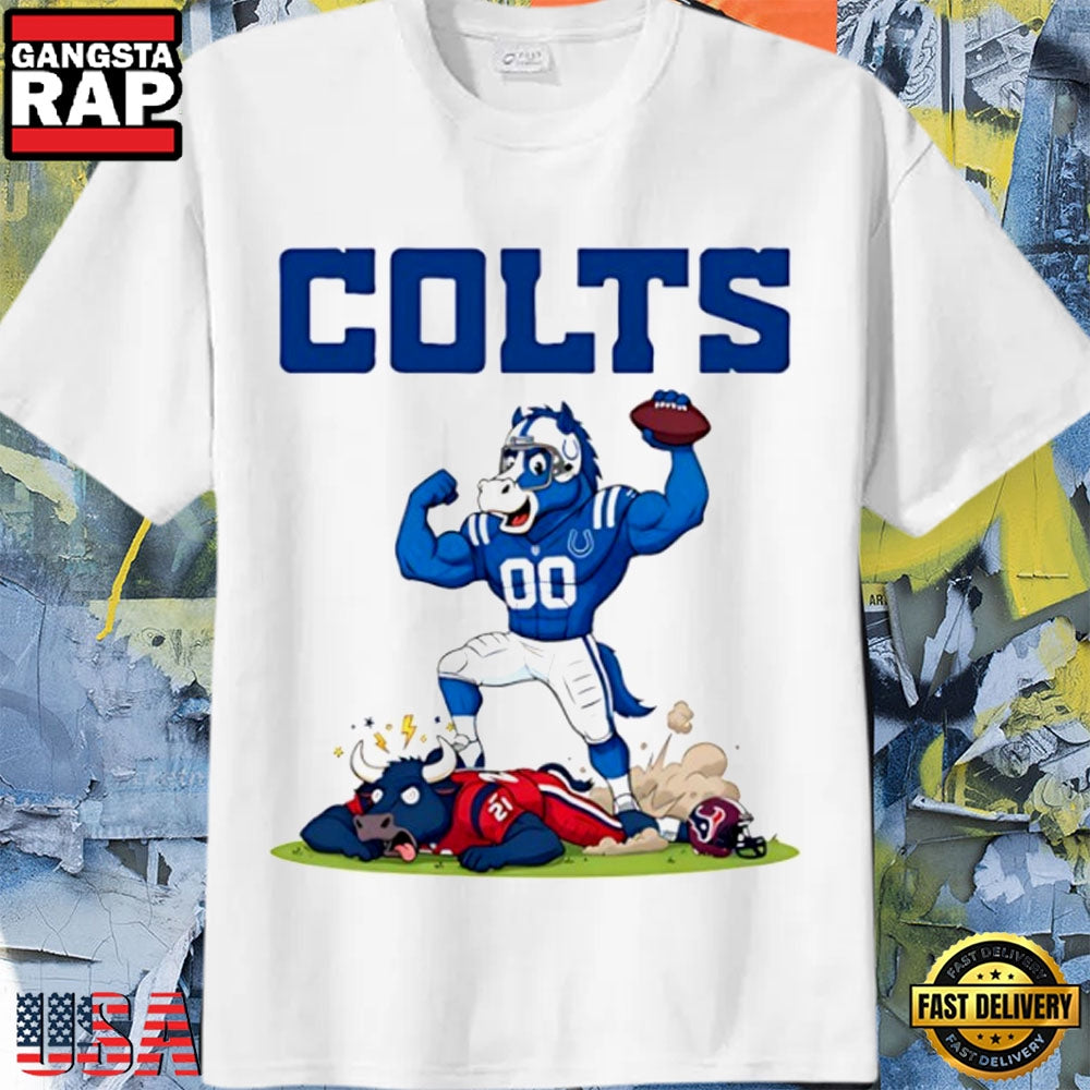 Indianapolis Colts vs Houston Texans Beat the Mascot Rivalry Design T-Shirt