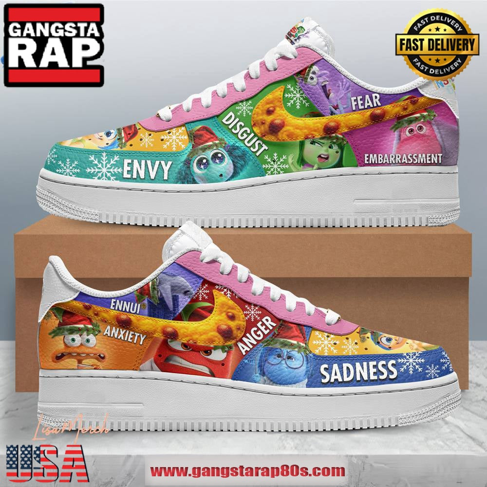 Inside Out 2 Disney Movie Limited Edition Air Force 1 Running Sneakers Shoes