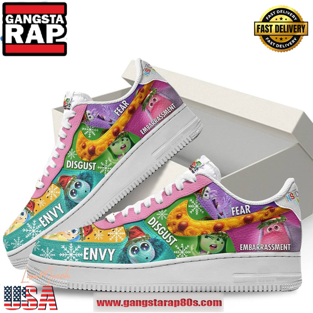 Inside Out 2 Disney Movie Limited Edition Air Force 1 Running Sneakers Shoes