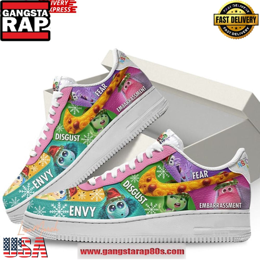 Inside Out Disney Pixar Limited Edition Air Force 1 Running Sneakers Shoes