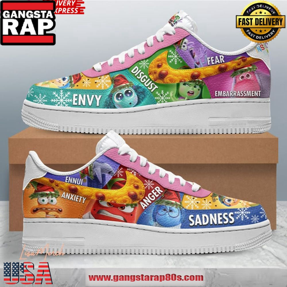 Inside Out Disney Pixar Limited Edition Air Force 1 Running Sneakers Shoes