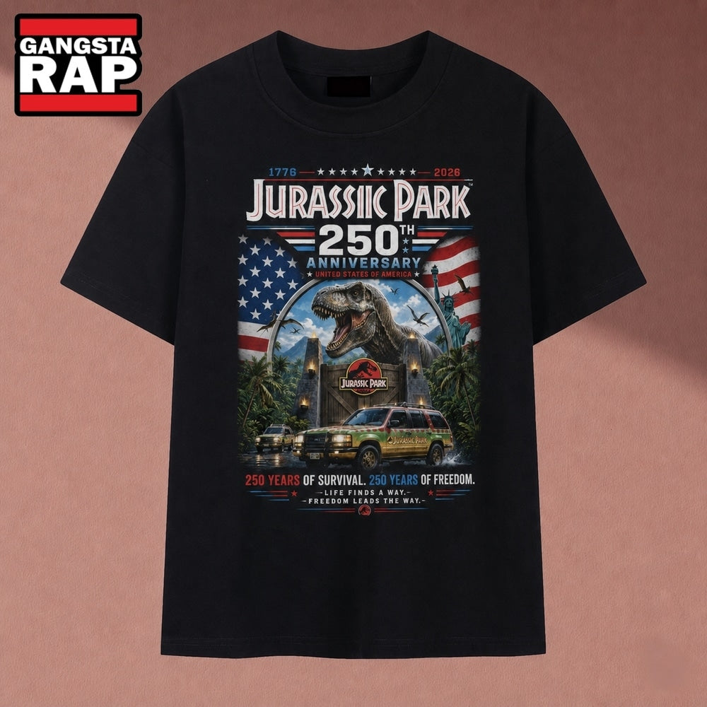 intage Jurassic Park 250th Anniversary 1776 2026 America Freedom T Shirt, Music 2D Shirt