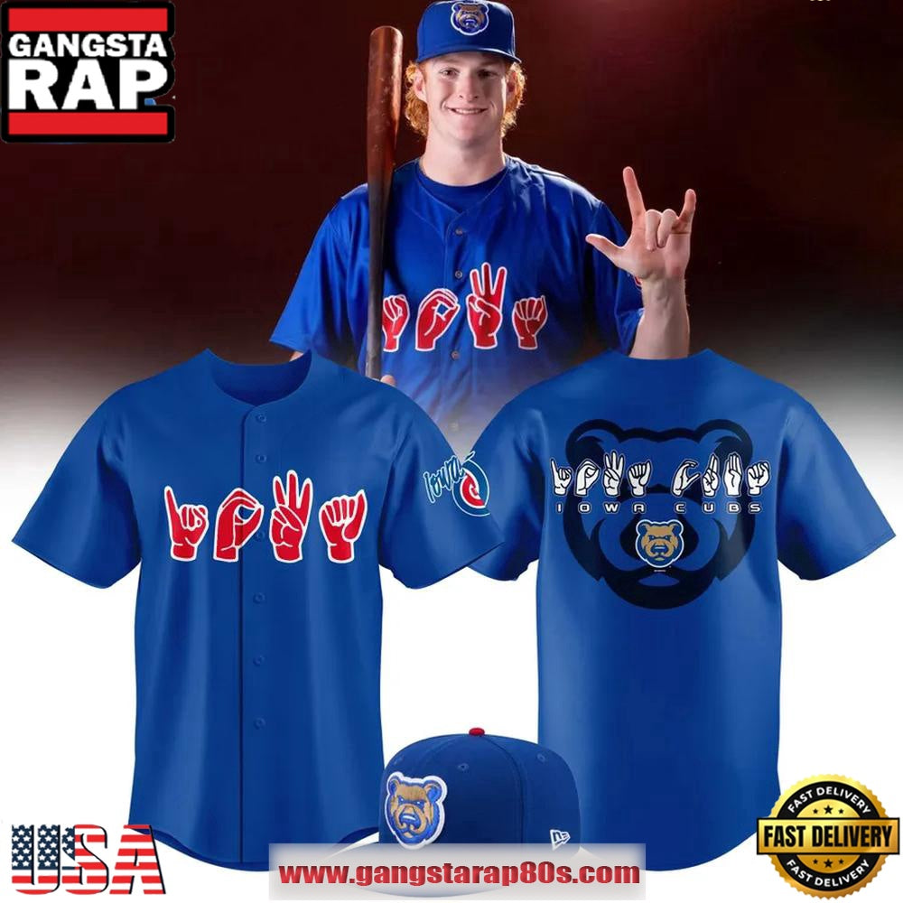Iowa Cubs American Sign Language Night Limited Edition Baseball Jersey Shirt