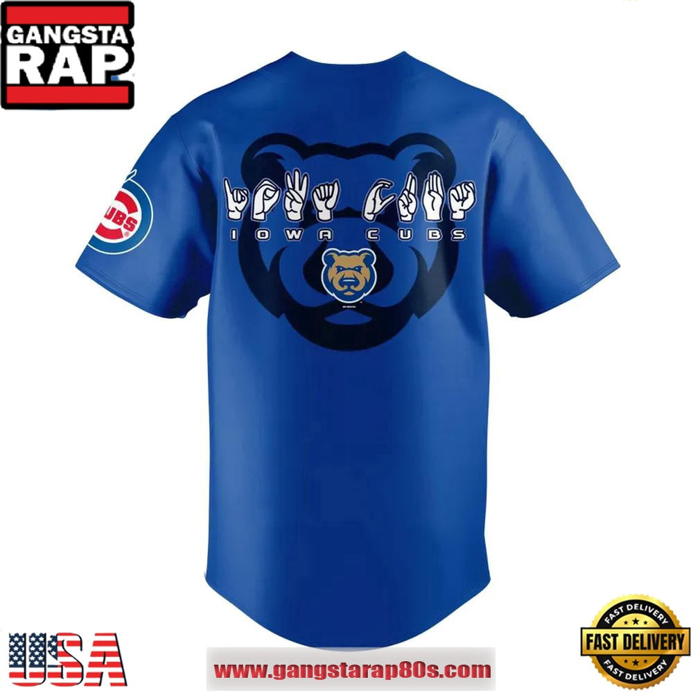 Iowa Cubs American Sign Language Night Limited Edition Baseball Jersey Shirt