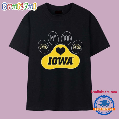 Iowa Hawkeye My Dog Paw 2025 T Shirt