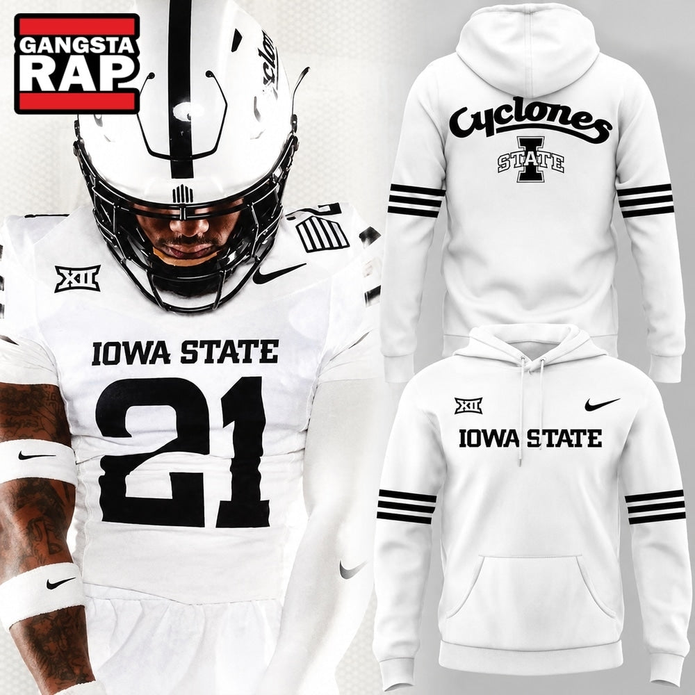 Iowa State Cyclones 2026 Icy Whites Uniform White Hoodie