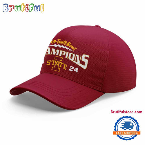Iowa State Cyclones Football 2024 Pop Tarts Bowl Champions Limited Cap Hats