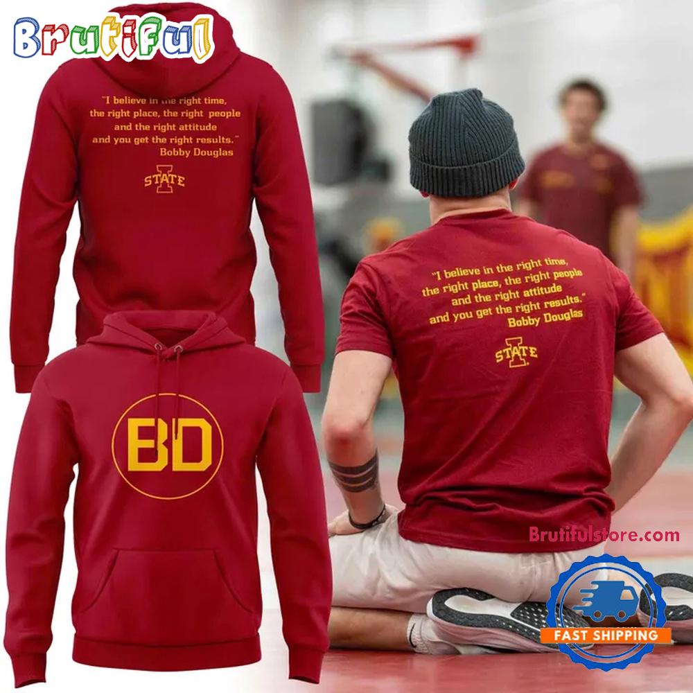 Iowa State Cyclones Wrestling Bobby Douglas Tribute Hoodie T-Shirt