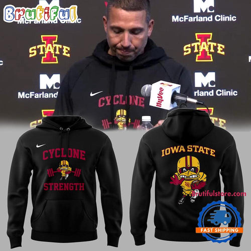 Iowa State Football Cyclone Strength 3D All Over Print Hoodie T-Shirt