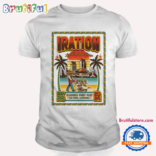 Iration September 28 2024 Live In Mariners Point Park San Diego CA Band Tour T Shirt