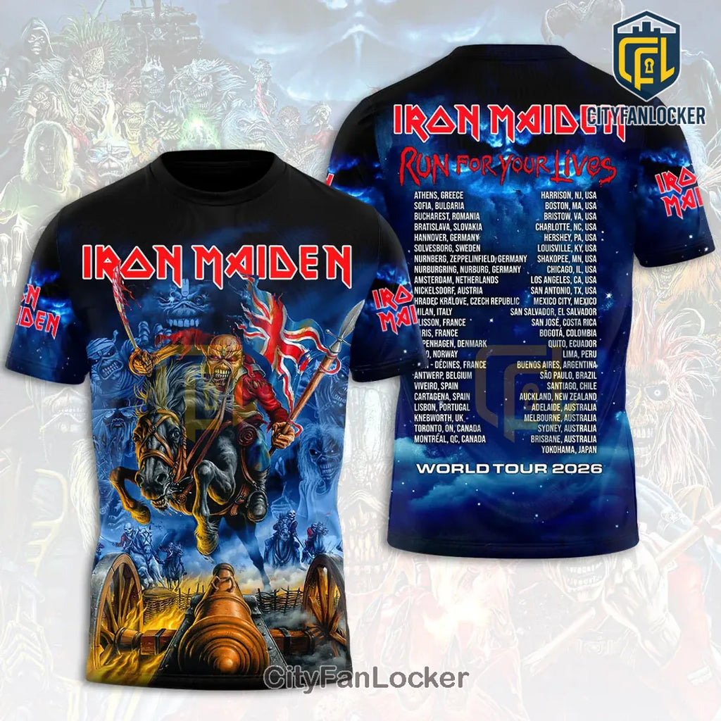 Iron Maiden 2026 World Tour Run For Your Lives Hoodie