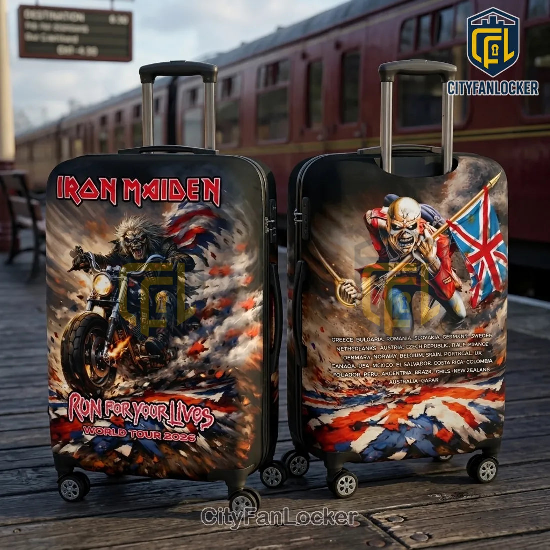 Iron Maiden Run For Your Lives 2026 Luggage Cover