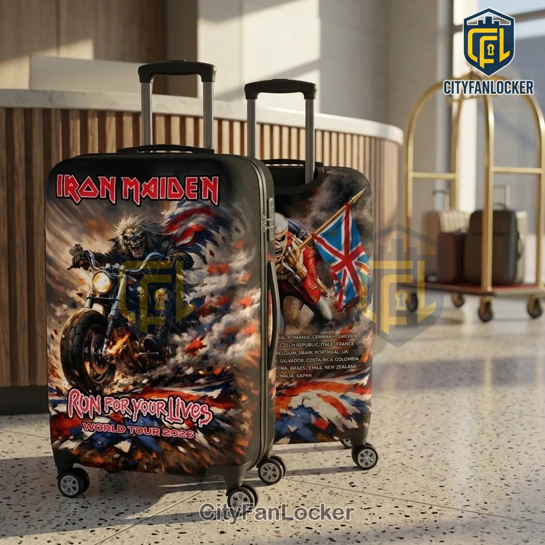 Iron Maiden Run For Your Lives 2026 Luggage Cover