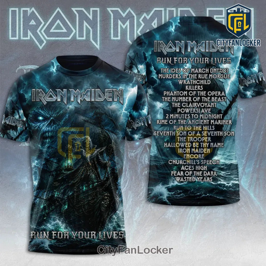 Iron Maiden Run For Your Lives Tour 2026 Band T-Shirt