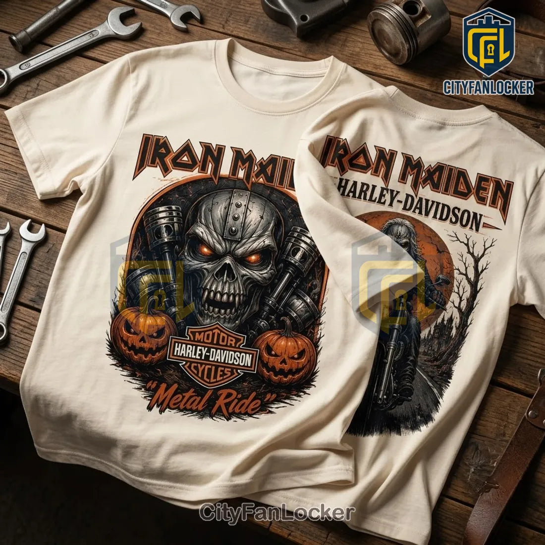 Iron Maiden x Harley-Davidson Halloween T-Shirt 2026
