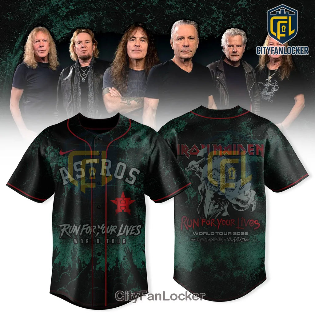 Iron Maiden x Houston Astros Run For Your Lives 2026 Baseball Jersey