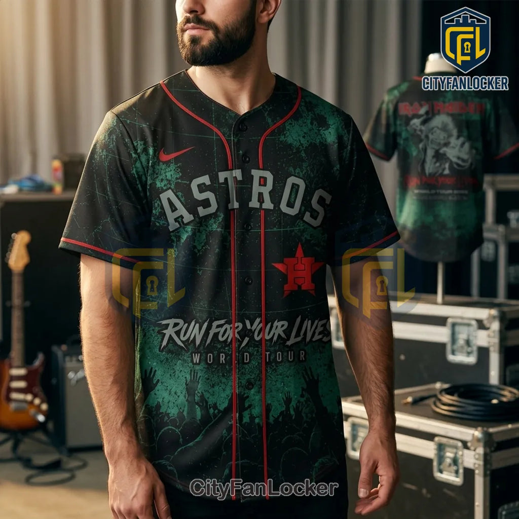 Iron Maiden x Houston Astros Run For Your Lives 2026 Baseball Jersey