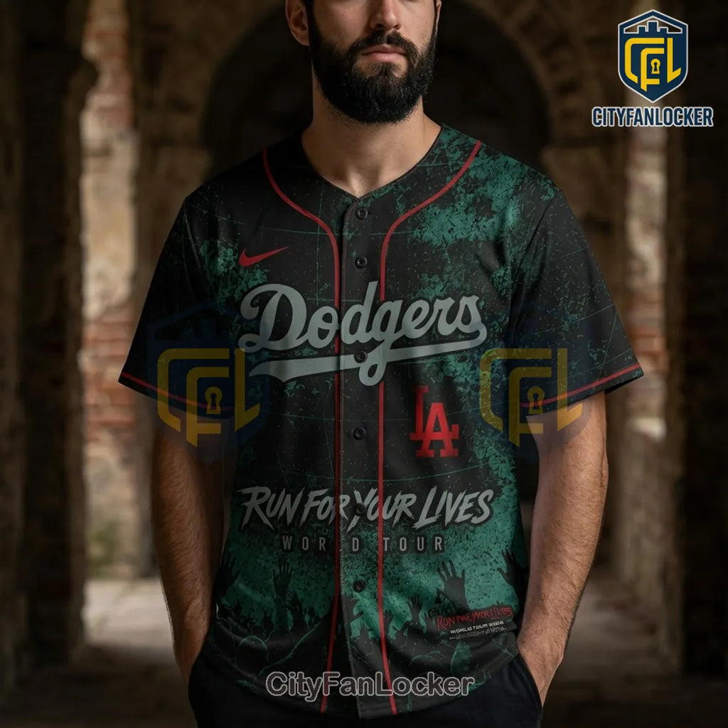 Iron Maiden x Los Angeles Dodgers 2026 Tour Baseball Jersey