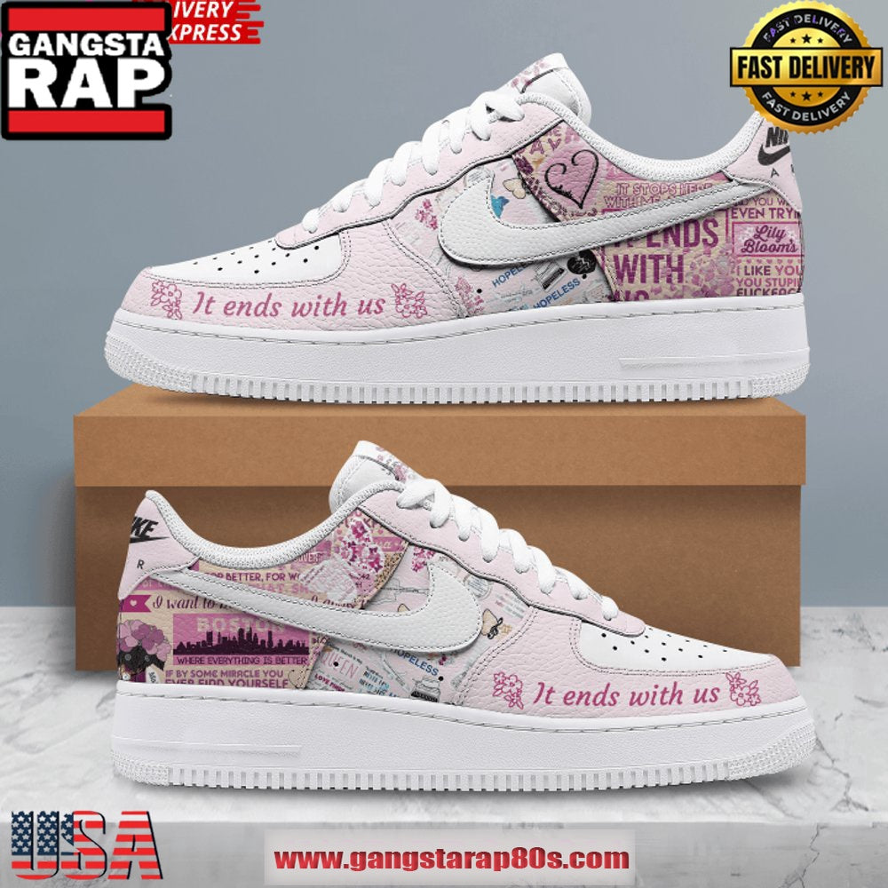 It Ends With Us Limited Edition Air Force 1 Running Sneakers Shoes