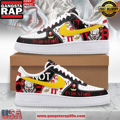 IT Pennywise Time to Float Limited Edition Air Force 1 Running Sneakers Shoes