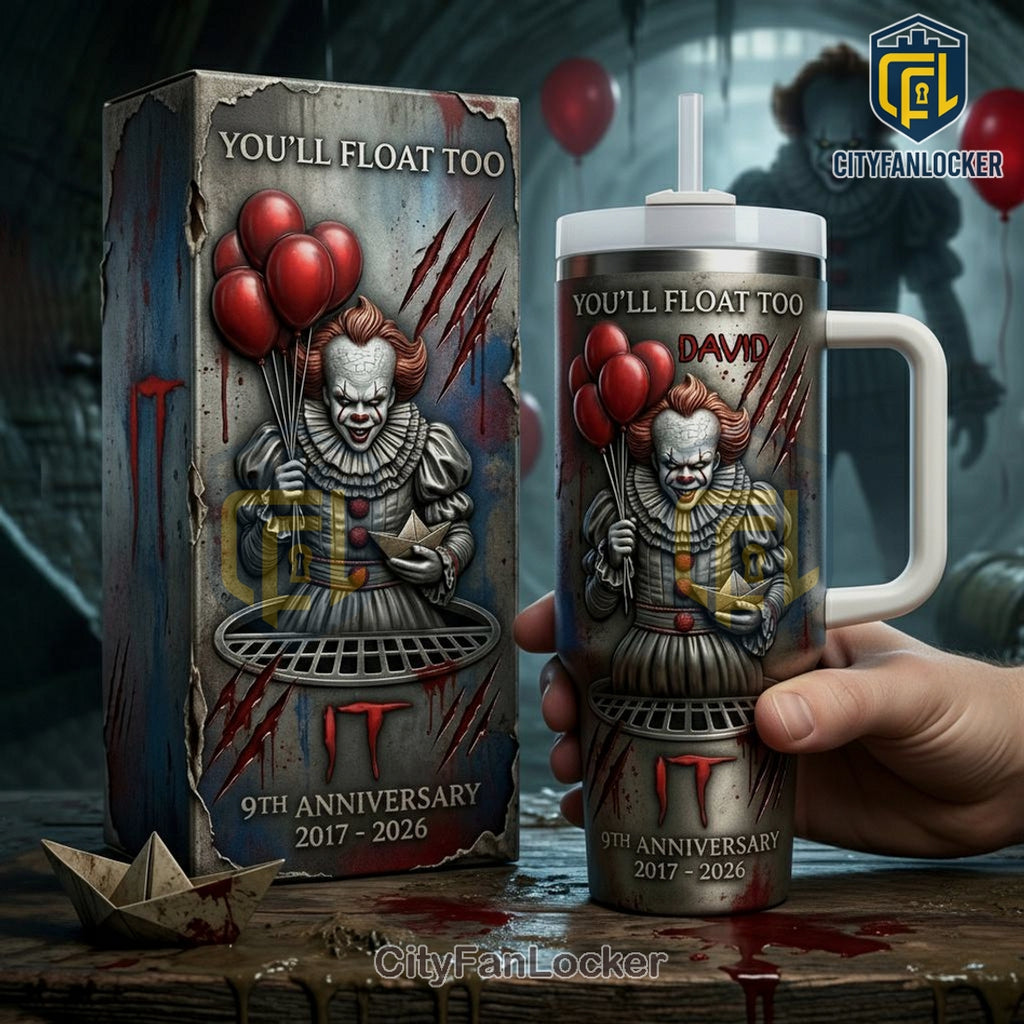 IT You’ll Float Too 9th Anniversary Pennywise 3D Personalized Tumbler