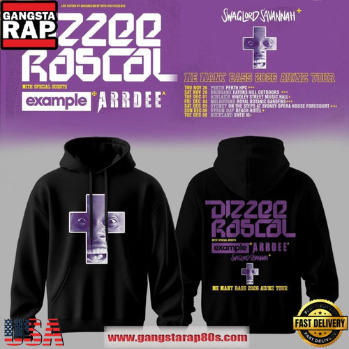 izzee Rascal We Want Bass AU-NZ Tour 2026 Hoodie