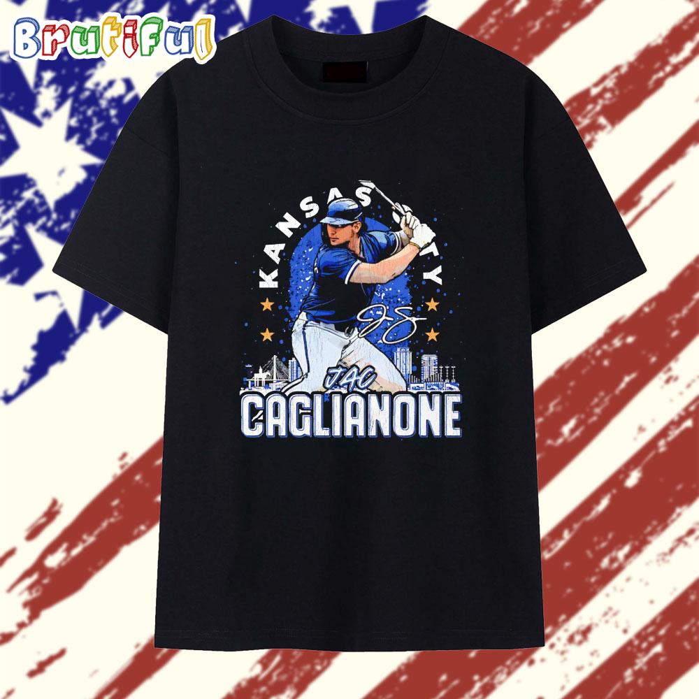 Jac Caglianone Kansas City Royals Gritty Skyline Signature T Shirt