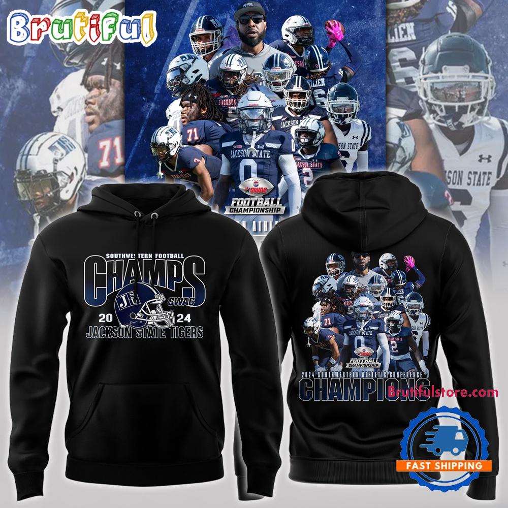 Jackson State Tigers Football 2024 Champions Hoodie Shirt