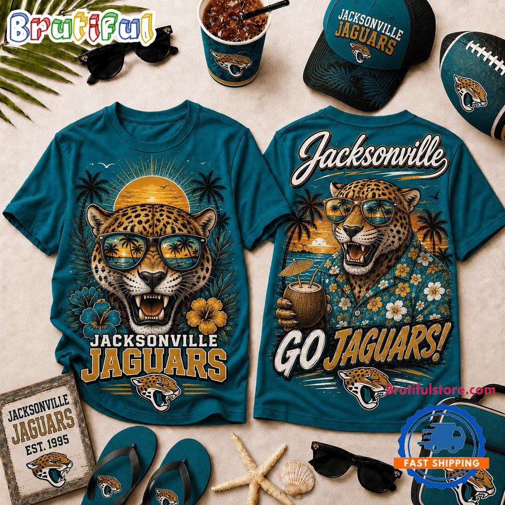 Jacksonville Jaguars 2026 NFL Summer Tropical New Design 3D Shirt