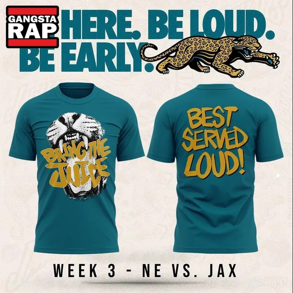 Jacksonville Jaguars Bring The Juice, Best Served Loud Limited Edition 3D Shirt