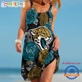 Jacksonville Jaguars Flower Women’s Summer Beach Sling Dress