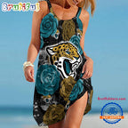 Jacksonville Jaguars Flower Women’s Summer Beach Sling Dress