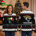 Jacksonville Jaguars Grinch Hand Custom Name Ugly Christmas Sweater