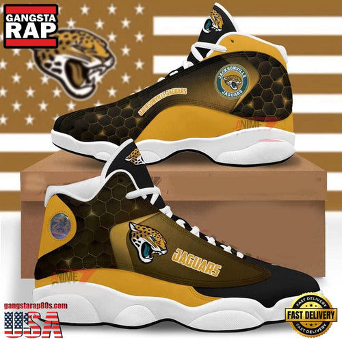 NFL Jacksonville Jaguars New Design Air Jordan 13 Running Sneakers Shoes
