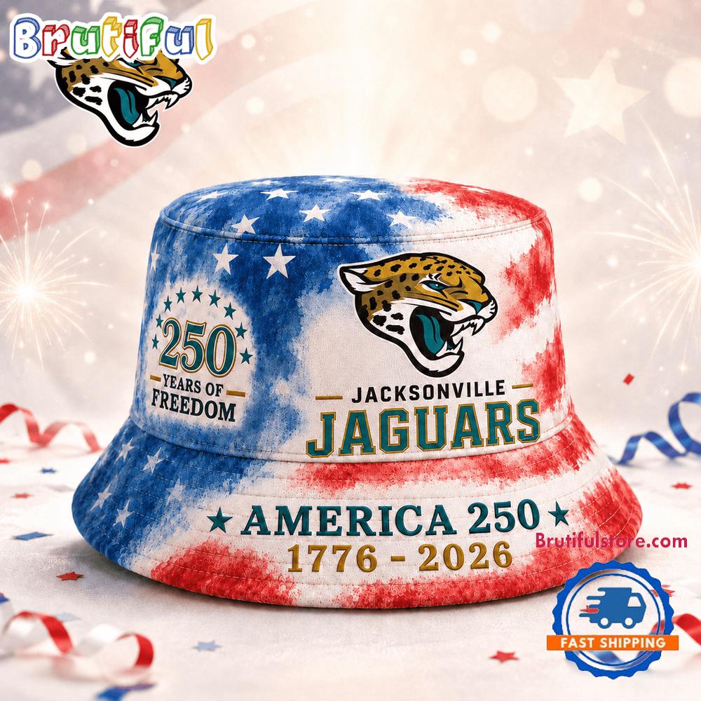 Jacksonville Jaguars NFL Ameica 250 Years Of Freedom Bucket Hat