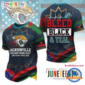 Jacksonville Jaguars NFL Juneteenth Freedom Runs Deep New Design 3D Shirt