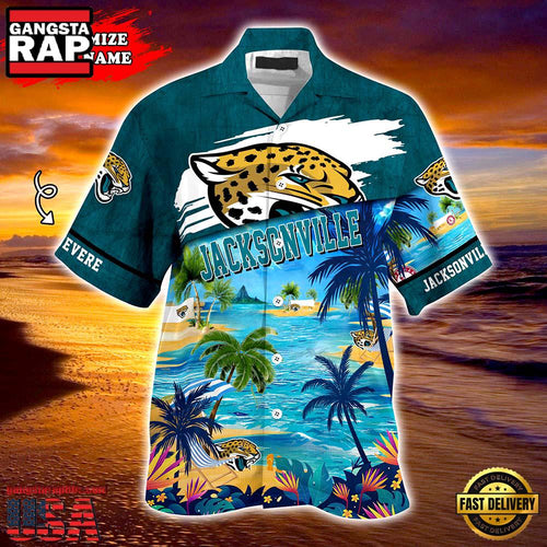 Jacksonville Jaguars NFL Custom Name New Design Hawaiian Shirt