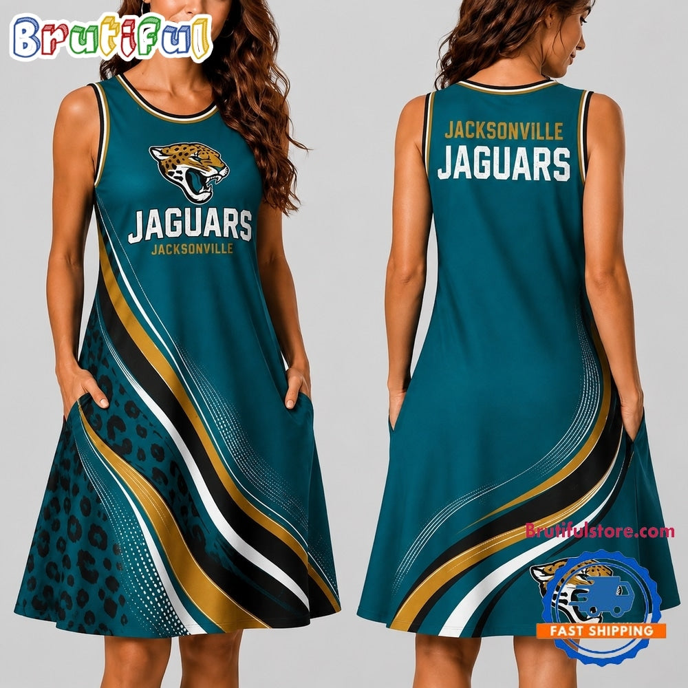 Jacksonville Jaguars NFL Team Pride Women’s Sleeveless Dress
