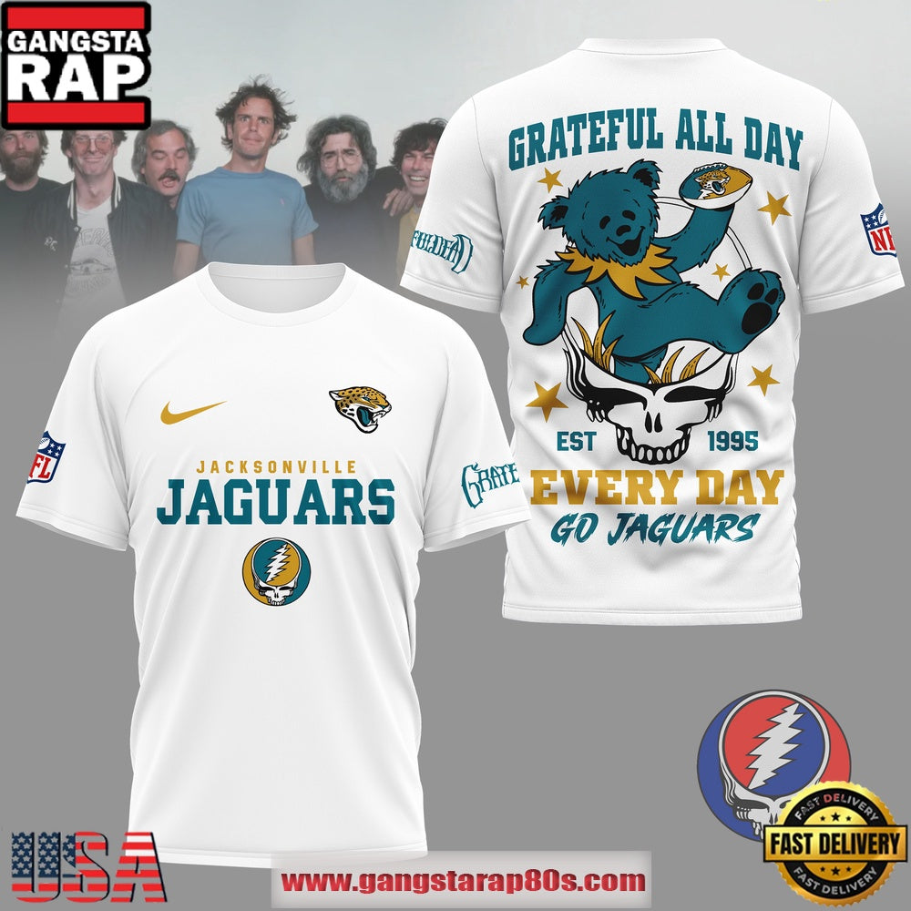Jacksonville Jaguars NFL x Grateful Dead All Day Vintage T-Shirt