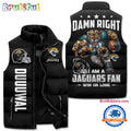 Jacksonville Jaguars Sporty Mascot Design Sleeveless Puffer Jacket